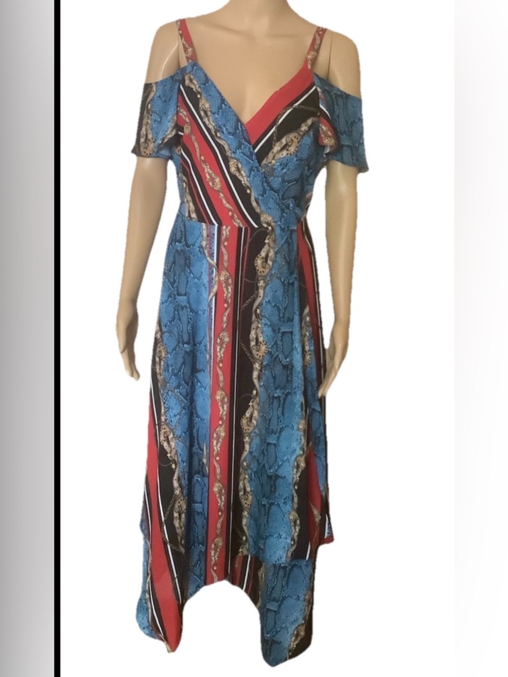 INC international Concepts midi dress Sz 4 asymmetrical - Picture 4 of 12
